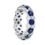 Sapphire and Diamond Cluster Eternity Band, smallside view