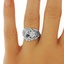The Giverny Ring, smalltop view on a hand