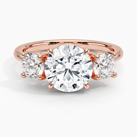 14K Rose Gold Luxe Selene Three Stone Diamond Ring (2/3 ct. tw.)