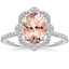 Platinum Reina Halo Diamond Ring, smalltop view