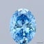 0.90 Ct. Fancy Vivid Blue Oval Lab Grown Diamond