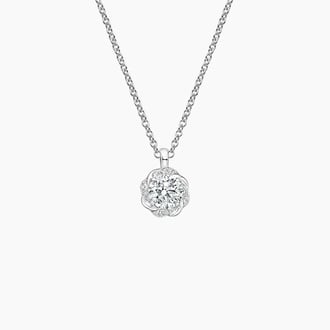 Oceana Diamond Pendant in 18K White Gold