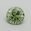 0.58 Ct. Fancy Vivid Green Round Lab Grown Diamond