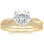 18KY Moissanite Petite Twisted Vine Contoured Diamond Bridal Set (1/3 ct. tw.), smalltop view
