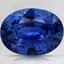10x7.5mm Blue Oval Sapphire, smalltop view