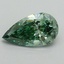 1.54 Ct. Fancy Vivid Green Pear Lab Grown Diamond