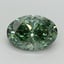 5.00 Ct. Fancy Vivid Green Oval Lab Grown Diamond