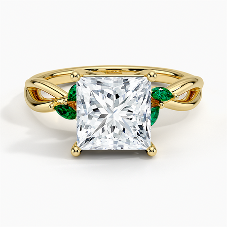 Engagement Ring With Emeralds