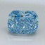 1.00 Ct. Fancy Vivid Blue Cushion Lab Grown Diamond