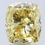 3.00 Ct. Fancy Vivid Yellow Cushion Lab Grown Diamond