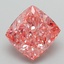 3.05 Ct. Fancy Vivid Pink Cushion Lab Grown Diamond