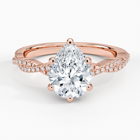 14K Rose Gold Petite Luxe Twisted Vine Diamond Ring (1/4 ct. tw.)