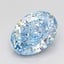 2.48 Ct. Fancy Vivid Blue Oval Lab Grown Diamond