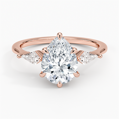 14K Rose Gold Luxe Cometa Three Stone Diamond Ring (1/3 ct. tw.)