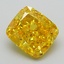 2.39 Ct. Fancy Vivid Yellow Cushion Lab Grown Diamond
