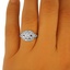 The Stacy Ring, smalltop view on a hand