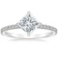 18K White Gold Polaris Diamond Ring, smalltop view