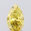 1.66 Ct. Fancy Vivid  Yellow Pear Lab Grown Diamond