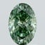 1.02 Ct. Fancy Vivid Green Oval Lab Grown Diamond