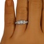 The Leora Ring, smallzoomed in top view on a hand