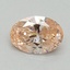 0.71 Ct. Fancy Brownish Pink Oval Lab Grown Diamond