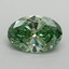 1.01 Ct. Fancy Vivid Green Oval Lab Grown Diamond