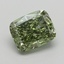 2.51 Ct. Fancy Vivid  Green Cushion Lab Grown Diamond