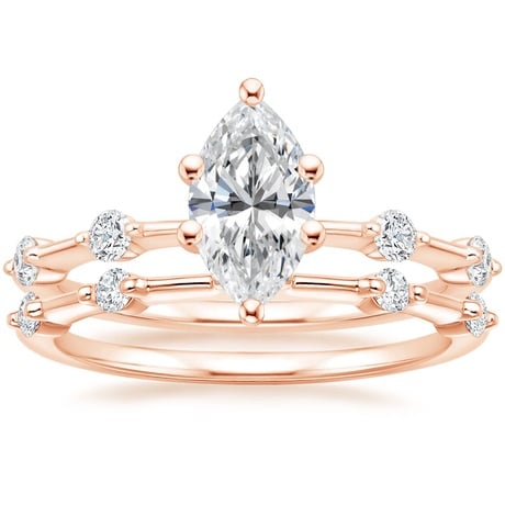 14K Rose Gold Aimee Diamond Bridal Set
