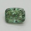 2.03 Ct. Fancy Vivid Green Cushion Lab Grown Diamond