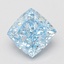 1.59 Ct. Fancy Vivid Blue Cushion Lab Grown Diamond