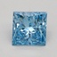1.40 Ct. Fancy Vivid Blue Princess Lab Grown Diamond
