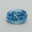 0.51 Ct. Fancy Vivid Blue Oval Lab Grown Diamond