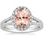 18K White Gold Fortuna Halo Diamond Ring (1/2 ct. tw.), smalltop view