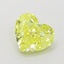 1.23 Ct. Fancy Vivid Yellow Heart Lab Grown Diamond