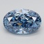 5.20 Ct. Fancy Vivid  Blue Oval Lab Grown Diamond