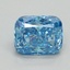 1.02 Ct. Fancy Vivid Blue Cushion Lab Grown Diamond