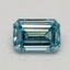 0.75 Ct. Fancy Vivid Blue Emerald Lab Grown Diamond