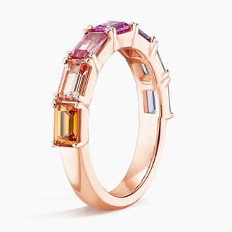 Luxe Sunset Ombre Emerald Cut Ring