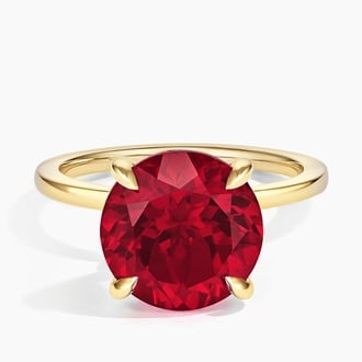 Cherry Darling Lab Ruby and Lab Diamond Cocktail Ring