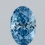 1.01 Ct. Fancy Vivid Blue Oval Lab Grown Diamond