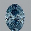 1.02 Ct. Fancy Vivid Blue Oval Lab Grown Diamond