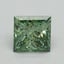0.9 Ct. Fancy Vivid Pacific Green Princess Lab Grown Diamond