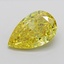 9.13 Ct. Fancy Vivid Yellow Pear Lab Grown Diamond