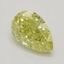 0.81 Ct. Fancy Intense Yellow Pear Diamond