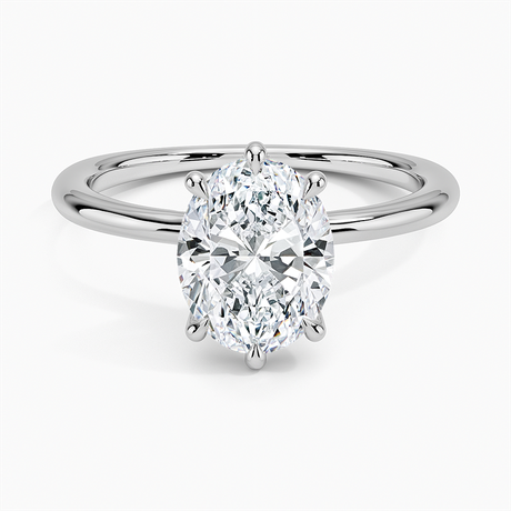 18K White Gold Freesia Six-Prong Solitaire Ring