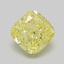 1.05 Ct. Fancy Intense Yellow Cushion Lab Grown Diamond