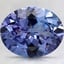 10.1x8.1mm Unheated Violet Oval Tanzanite