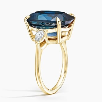 Soiree London Blue Topaz and Diamond Cocktail Ring - Brilliant Earth