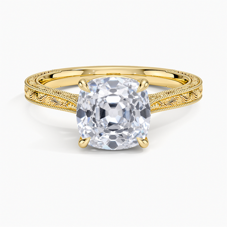 Engraved Engagement Ring - Elsie