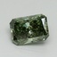 1.0 Ct. Fancy Vivid Pacific Green Radiant Lab Grown Diamond